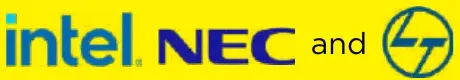 Intel, NEC and L&T curriculum logos from the brochure